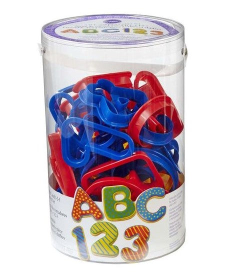 JUEGO CORTADORES PLASTICO LETRAS Y NUMEROS JUMBO