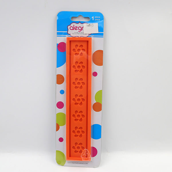 MOLDE SILICÓN REGLETA REHILETE 20 X 4 CM PARA FONDANT