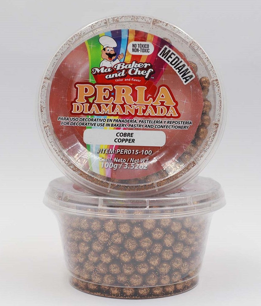 PERLA DIAMANTADA MEDIANA COBRE MA BAKER