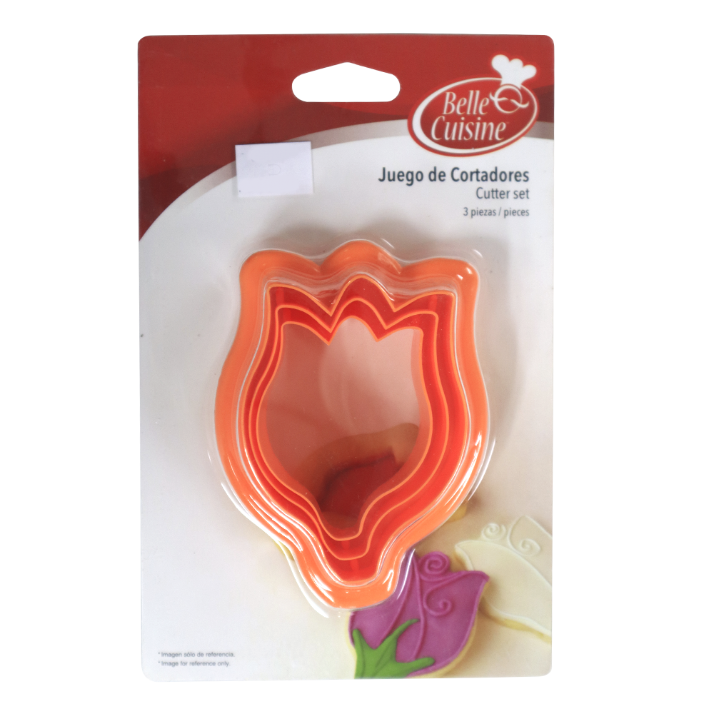 CORTADOR EYECTOR PLASTICO FONDANT TULIPAN ALEGRIA