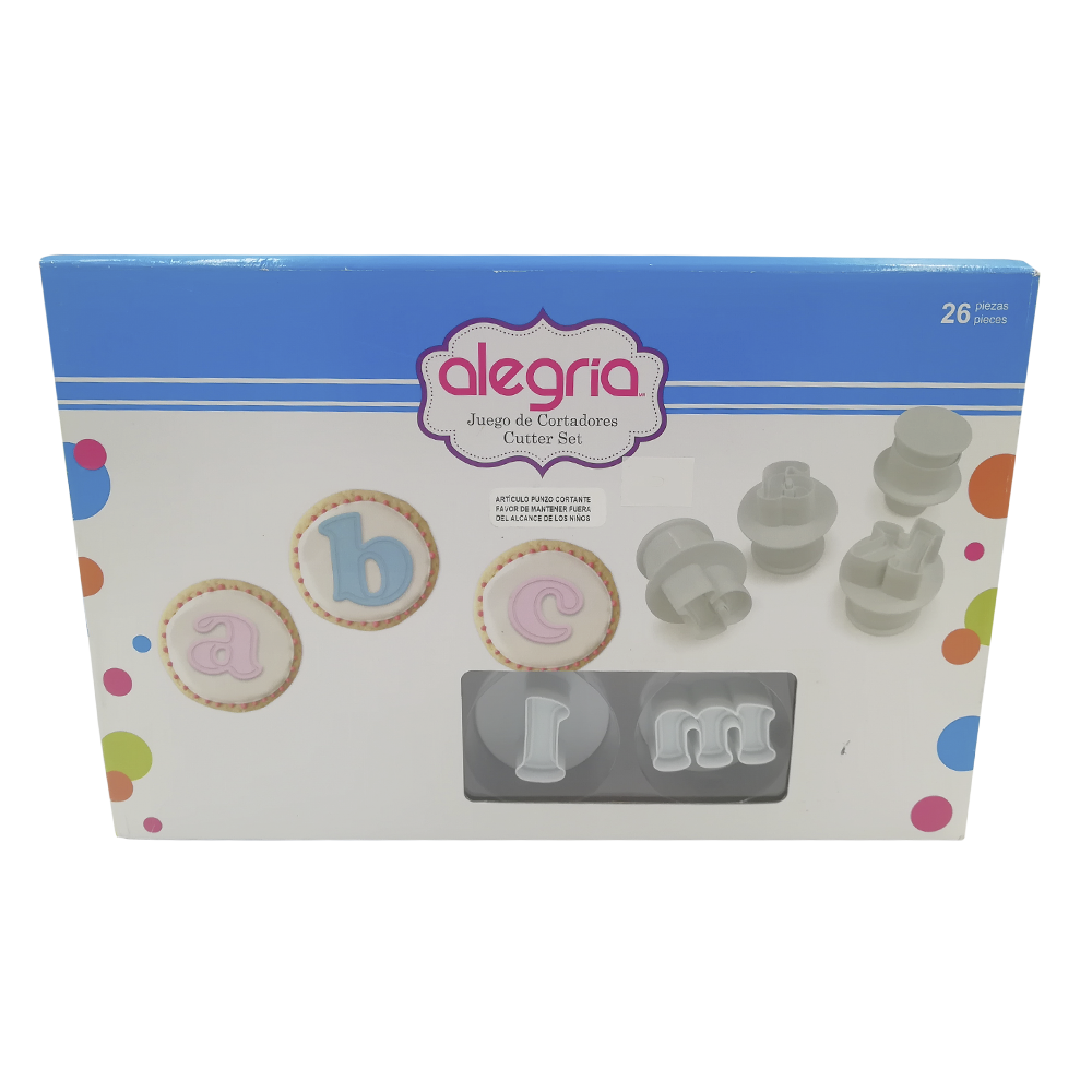 CORTADOR EYECTOR PLASTICO LETRAS MINUSCULAS ALEGRIA