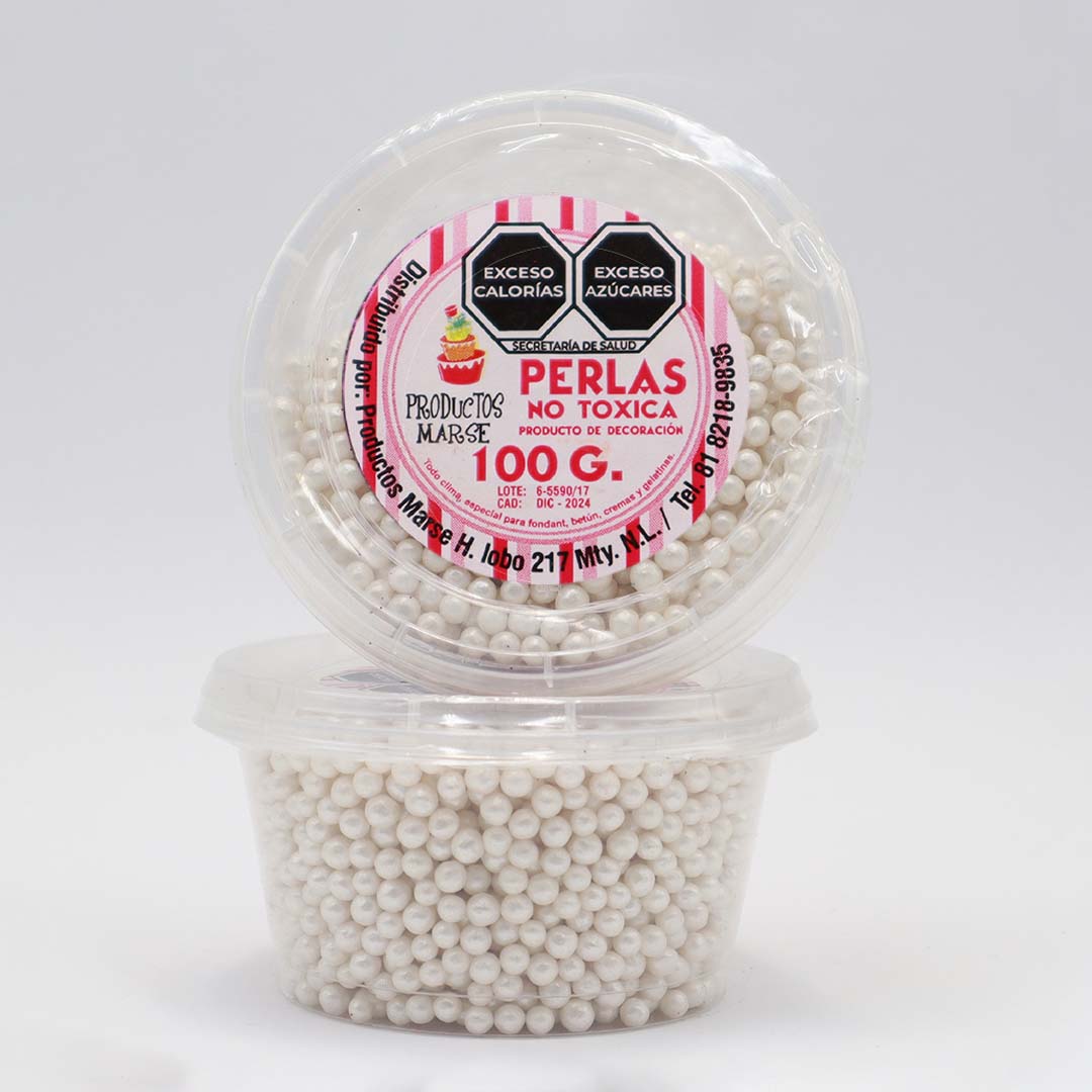 PERLA MATE MEDIANA BLANCA 100 GR MARSE PM002