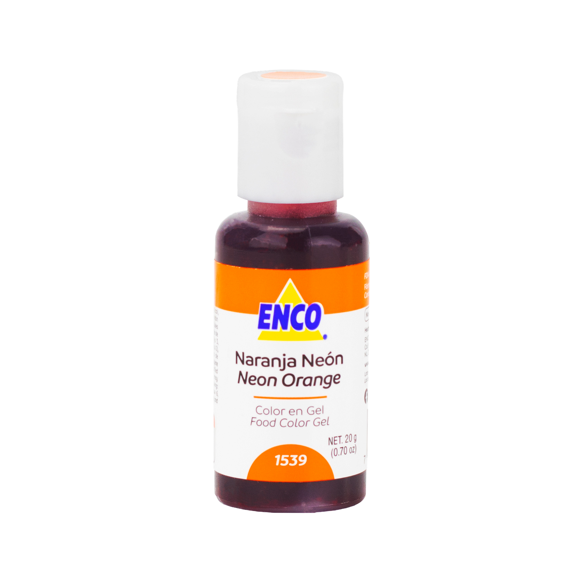 COLOR EN GEL NARANJA NEON 20 GR ENCO