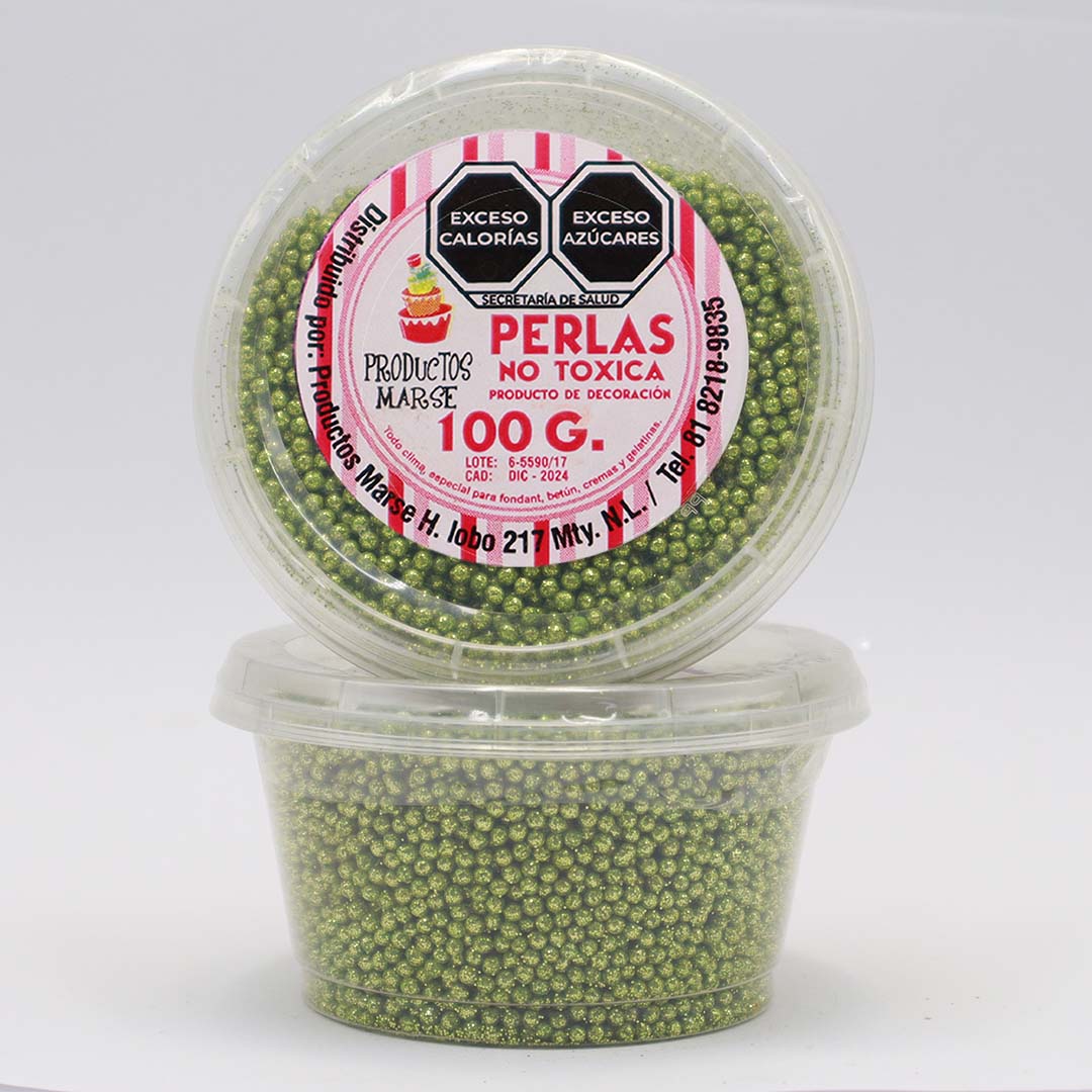 PERLA DIAMANTADA MINI VERDE LIMON 100 GR MARSE PD066