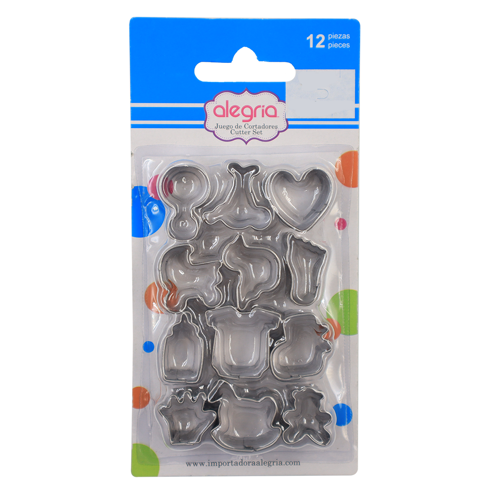 CORTADOR GALLETAS METALICO BABY SHOWER ALEGRIA