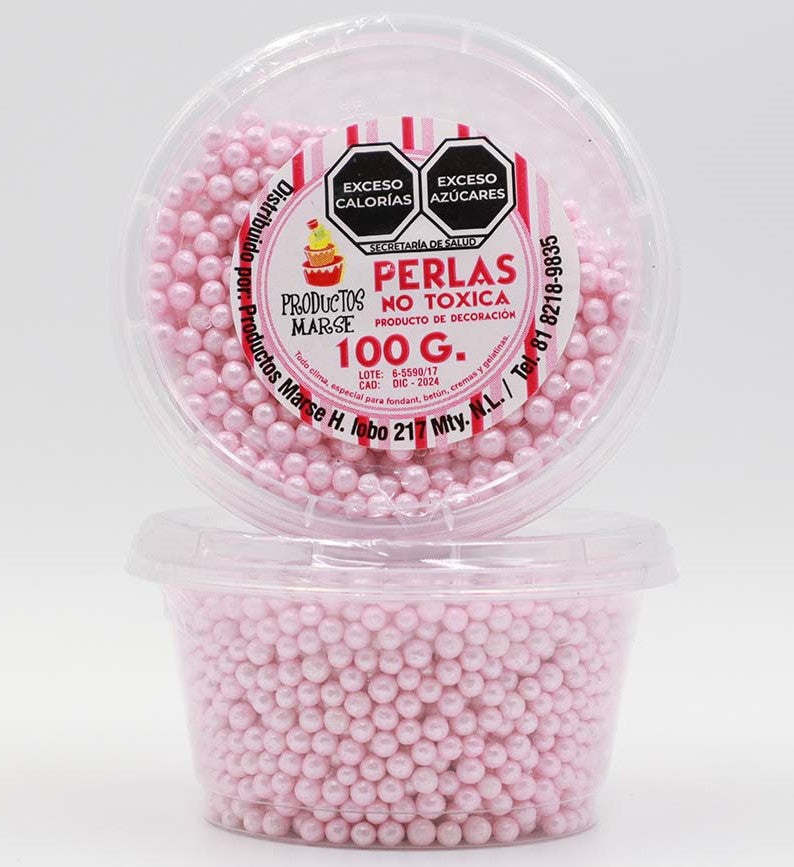 PERLA MATE MEDIANA ROSA 100 GR MARSE SIN822
