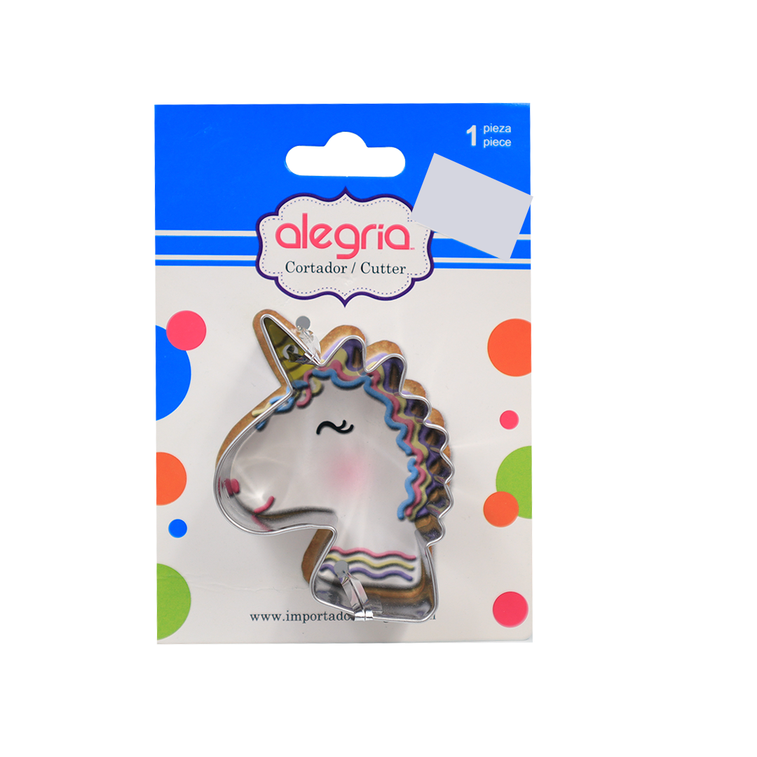 CORTADOR GALLETAS METALICO CARITA UNICORNIO 7 X 5CM