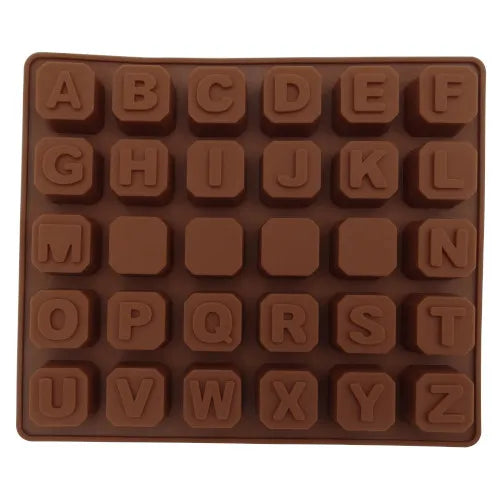 MOLDE SILICÓN CHOCOLATE ABECEDARIO ALEGRIA