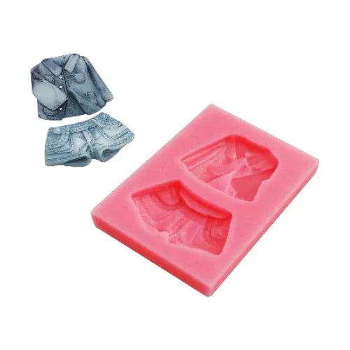 MOLDE SILICÓN SHORT Y CAMISA 7 CM ALEGRIA