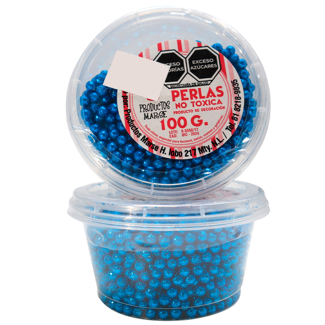 PERLA DIAMANTADA MEDIANA TURQUEZA 100 GR MARSE PD020