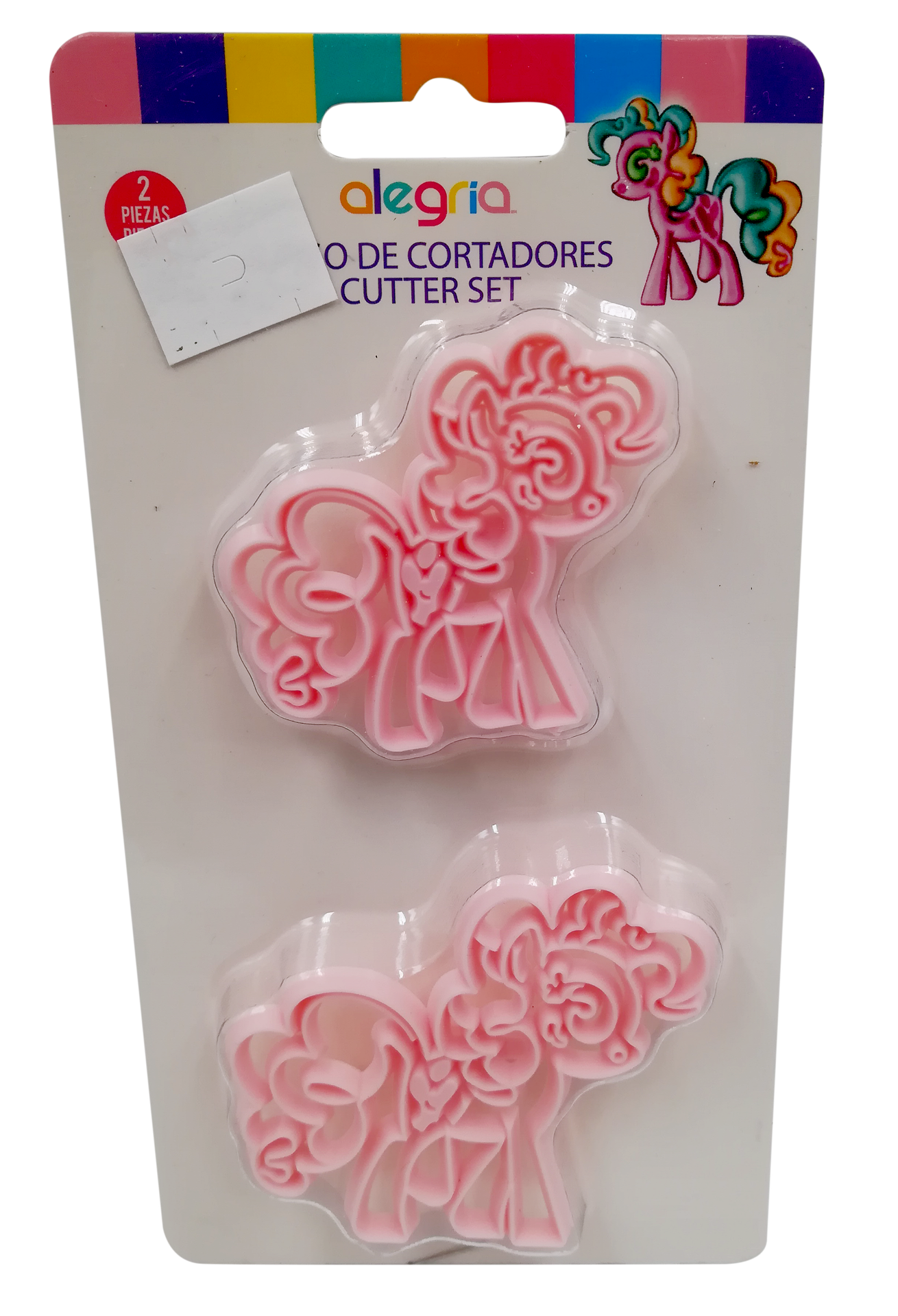 CORTADOR GALLETAS PLASTICO PONY 2 PIEZAS ALEGRIA