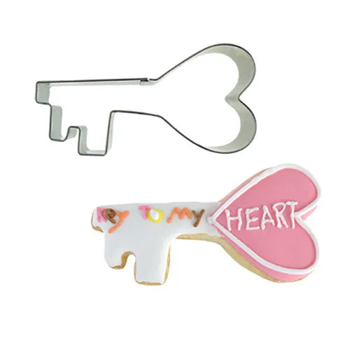 CORTADOR GALLETAS METALICO LLAVE CORAZÓN ALEGRIA