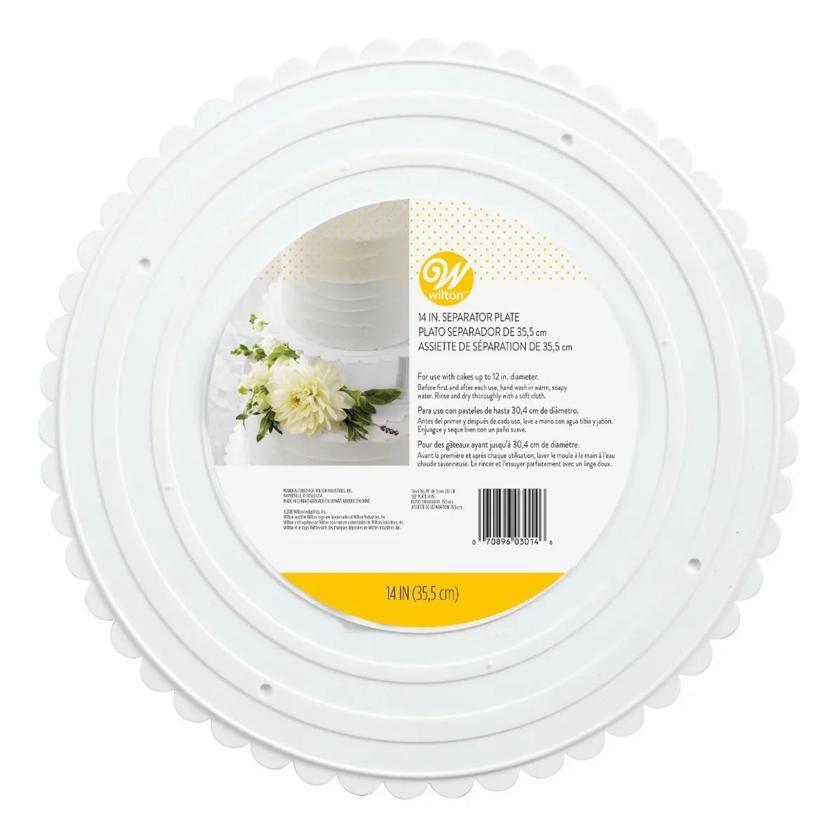 PLATO SEPARADOR 35CM BLANCO WILTON