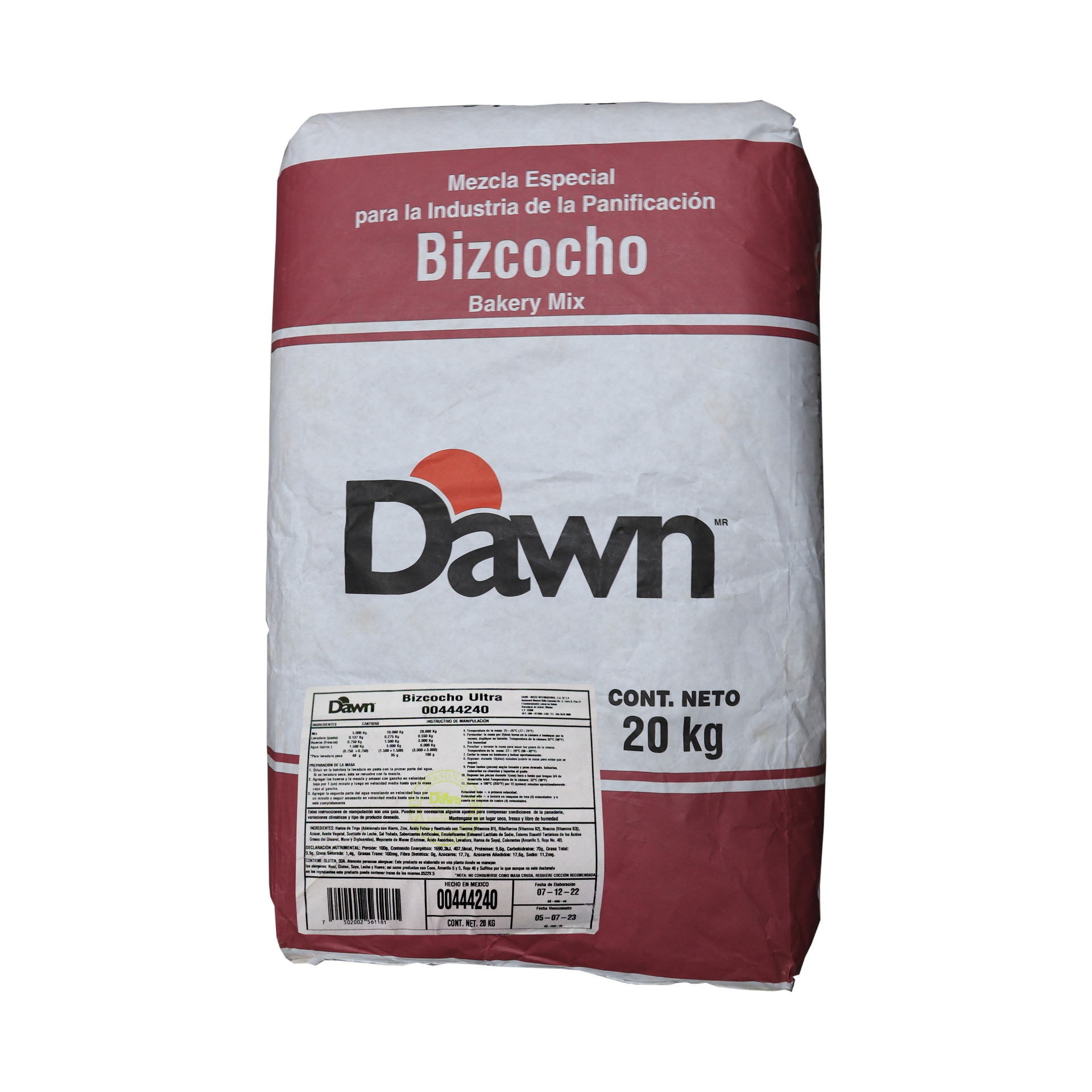 HARINA PREPARADA BIZCOCHO ULTRA BULTO 20 KG DAWN