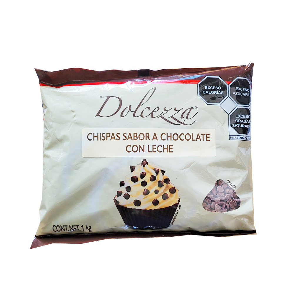 CHISPAS SABOR CHOCOLATE CON LECHE 1 KG DOLCEZZA