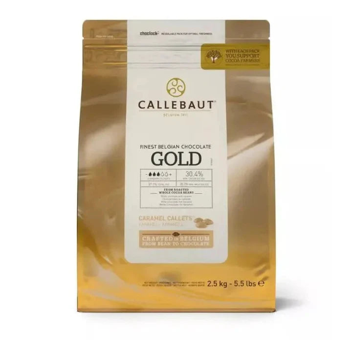 CALLETS CHOCOLATE BLANCO CON CARAMELO BOLSA 2.5 KG BARRY CALLEBAUT