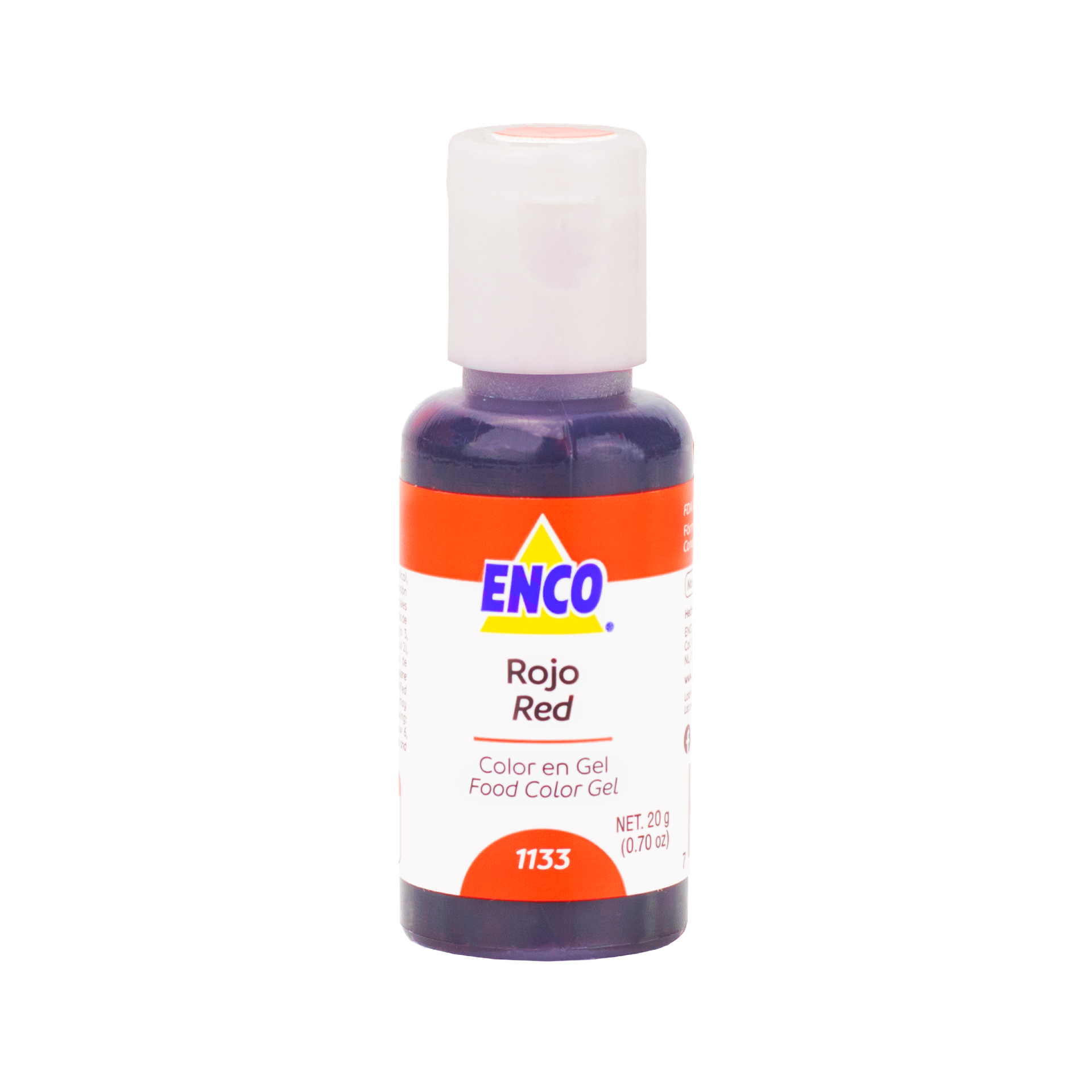 COLOR EN GEL ROJO 20 GR ENCO