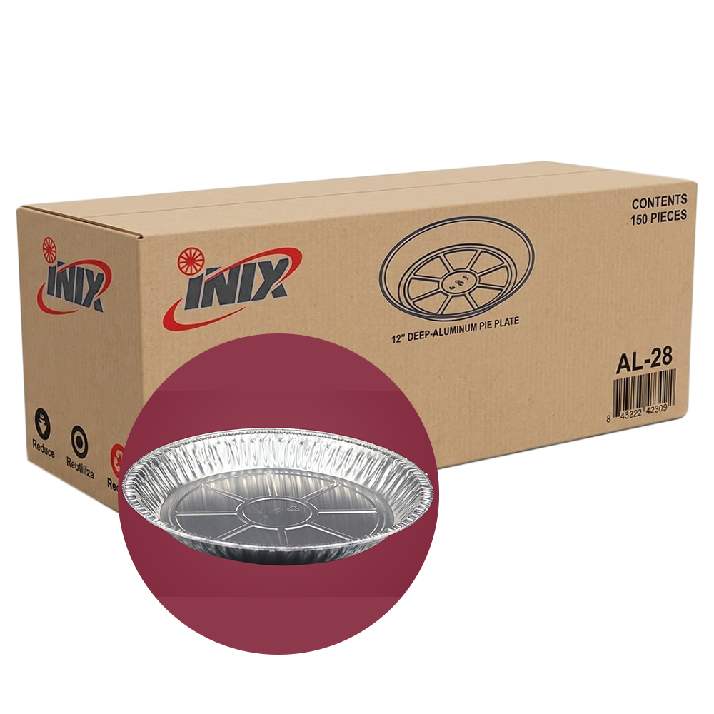 MOLDE DE ALUMINIO PAY 12" 28 CM CAJA C-150 INIX AL-28