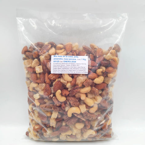 MIX ALMENDRA NUEZ PIÑA Y NUEZ DE LA INDIA 1 KG