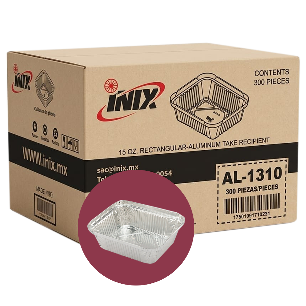 MOLDE DE ALUMINIO LASAGNA CAJA C-300 INIX AL-1310
