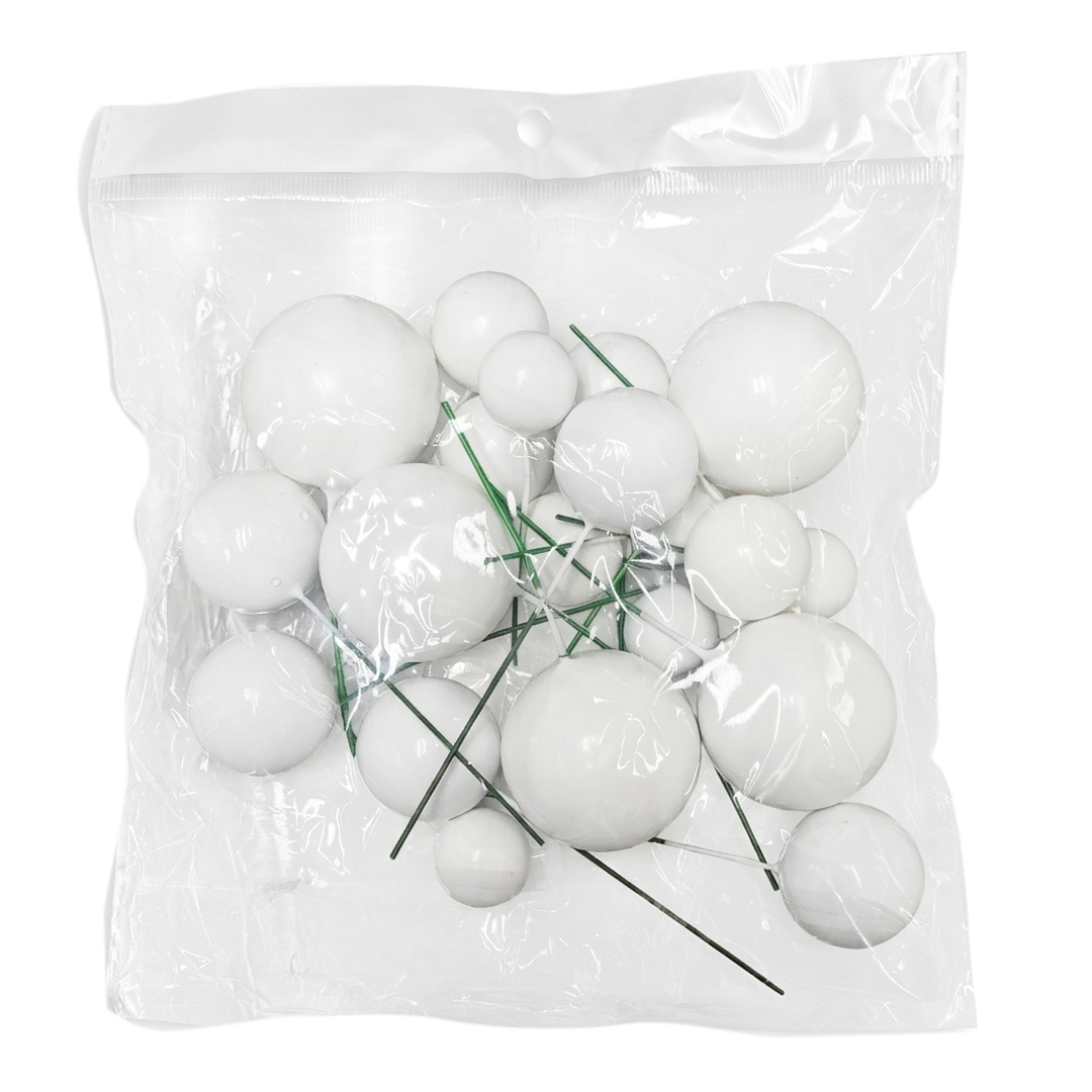CAKE TOPPER ESFERA BLANCA CHERRY DTEM708