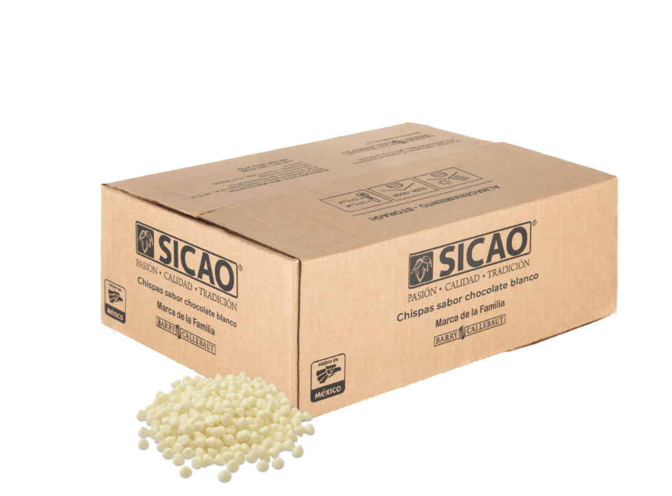 CAJA DE CHISPAS SICAO CHOCOLATE BLANCO 500 GR
