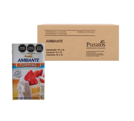 CAJA DE CREMA AMBIANTE PURATOS 1 L
