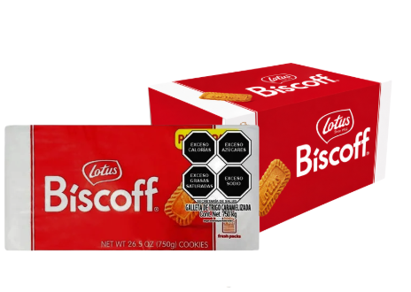 CAJA DE 4 PAQUETES GALLETA LOTUS DE 750 GR (3 KG)