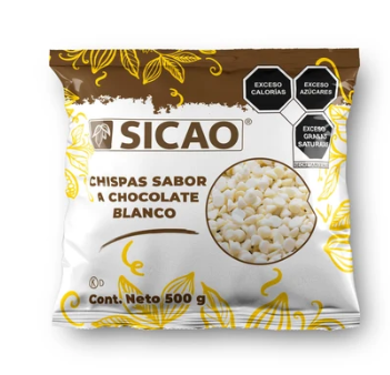 CAJA DE CHISPAS SICAO CHOCOLATE BLANCO 500 GR