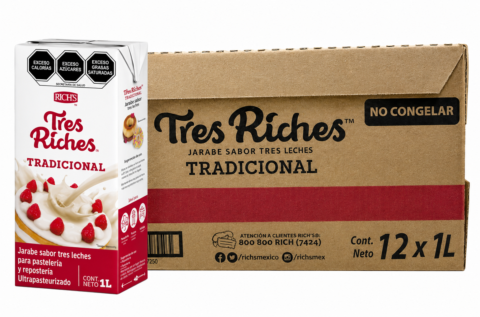 CAJA 12 LITROS JARABE TRES RICHES