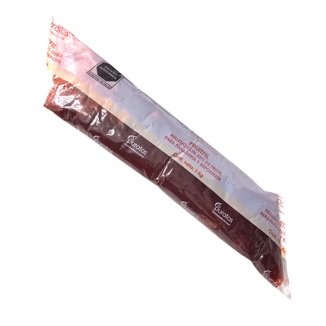MERMELADA FRAMBUESA 25% FRUITFIL MANGA 1 KG PURATOS