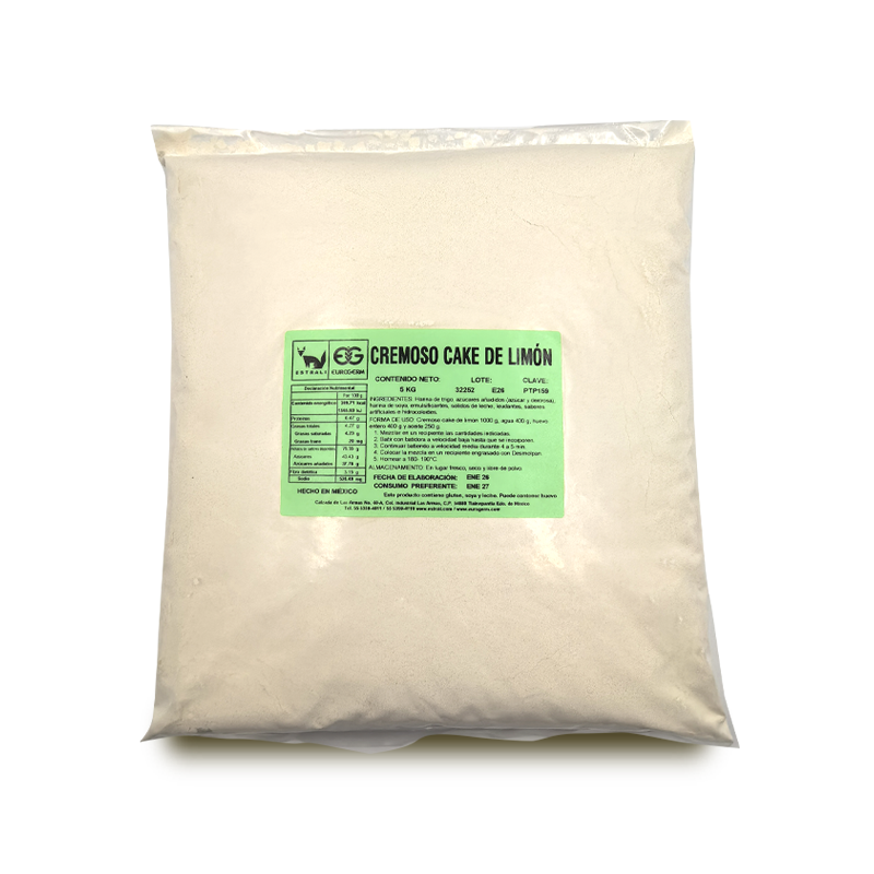 HARINA PREPARADA MIX CREAM CAKE LIMON BULTO 5 KG EUROGERM