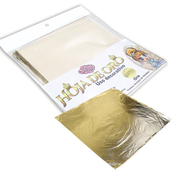 HOJA DE ORO 16X16CM 10 PIEZAS CHERRY
