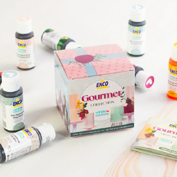 KIT GOURMET CAJA DE 9 COLORES EN GEL DE 40 GR ENCO