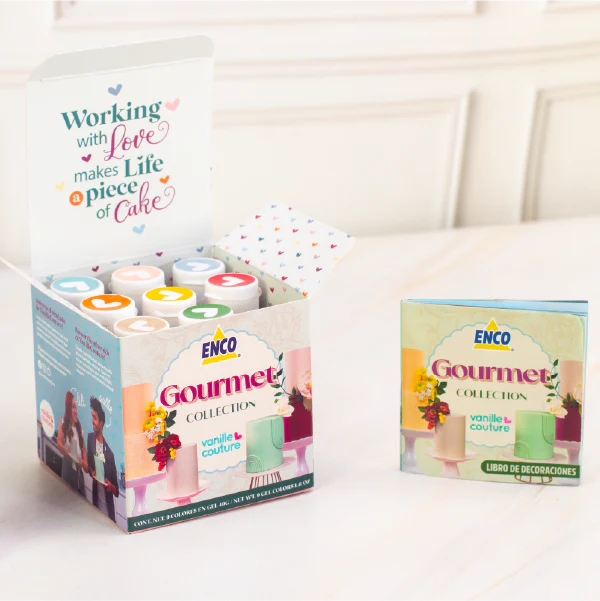 KIT GOURMET CAJA DE 9 COLORES EN GEL DE 40 GR ENCO