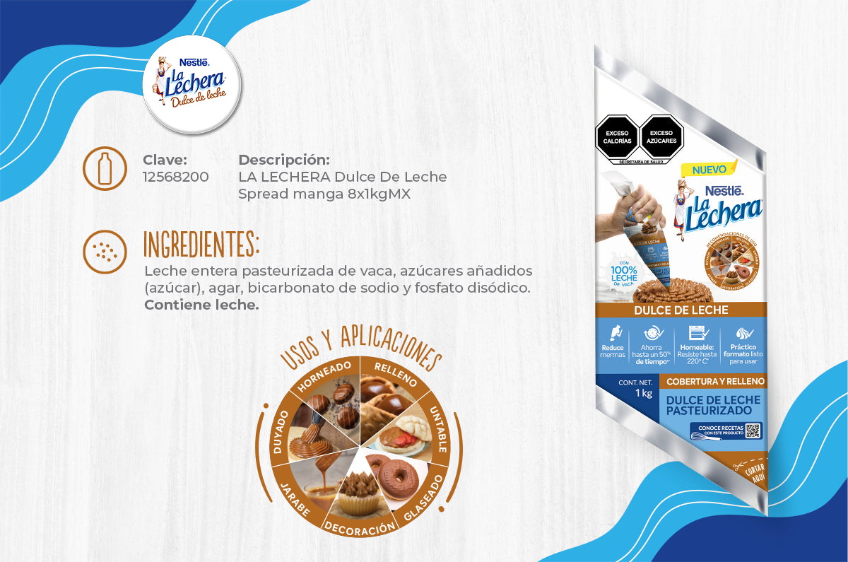 DULCE DE LECHE UNTABLE EN MANGA LA LECHERA 1 KG NESTLE