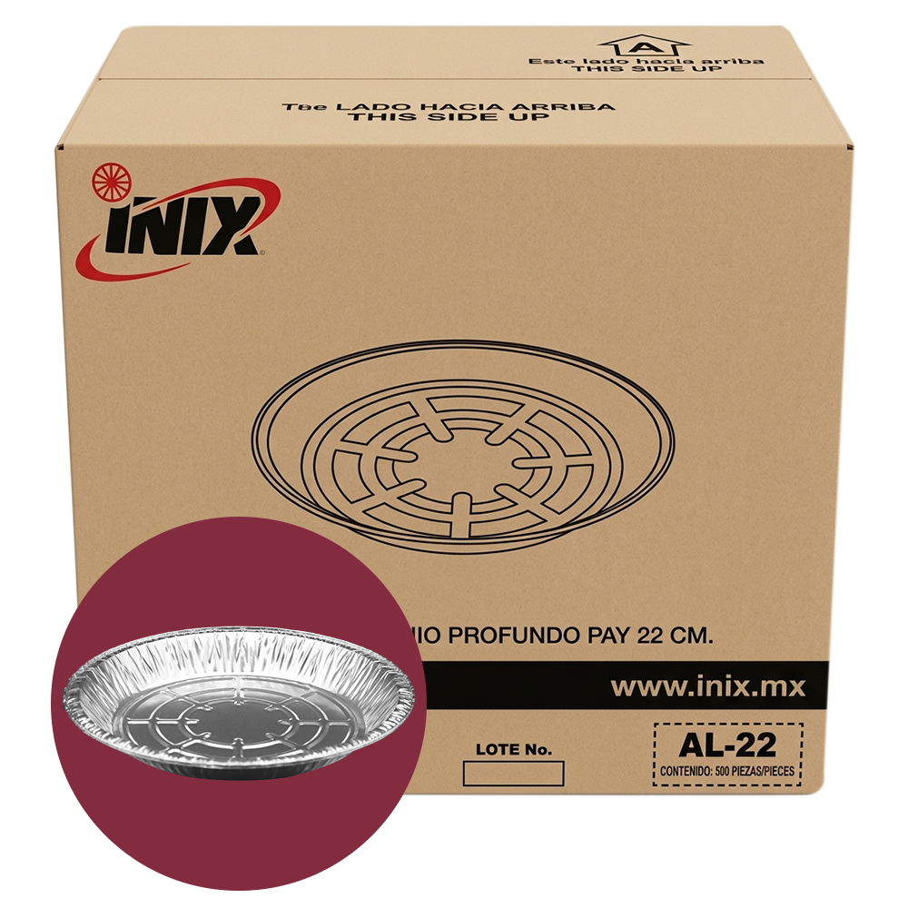 MOLDE DE ALUMINIO PAY 10" CEJA 21CM CAJA C-500 INIX AL-22
