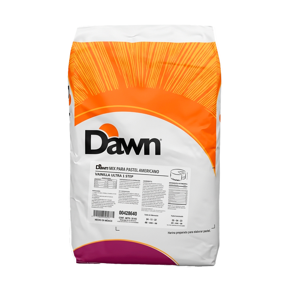 HARINA PREPARADA VAINILLA ULTRA BULTO 20 KG DAWN