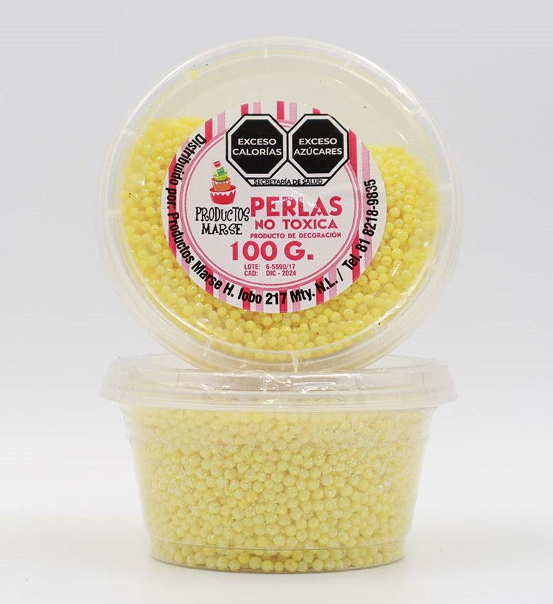 PERLA DIAMANTADA MINI AMARILLA 100 GR MARSE PD018