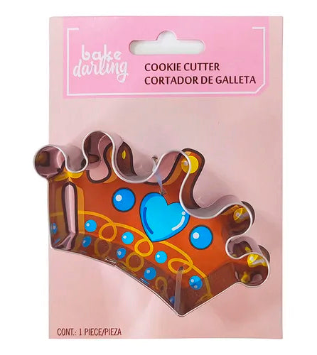CORTADOR GALLETAS METALICO CORONA PIEZA BAKE DARLING