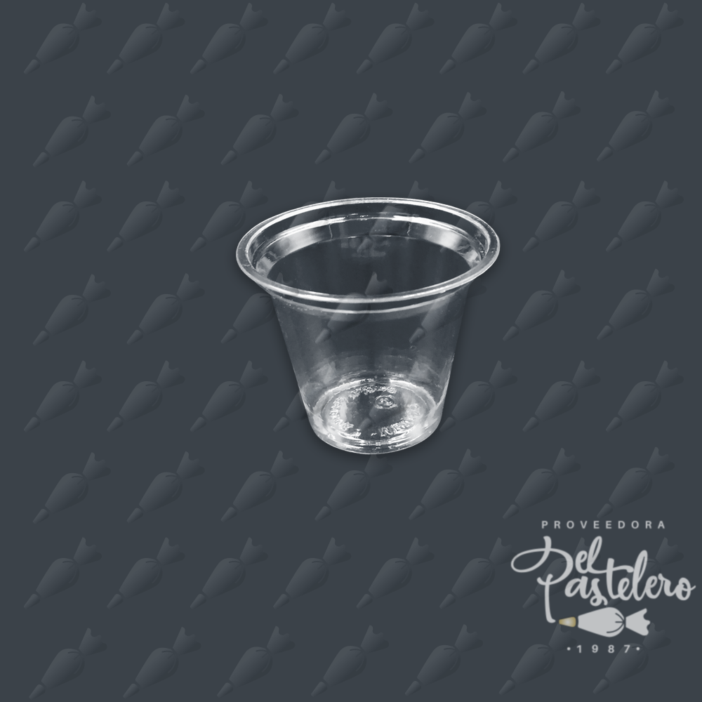 VASO PLASTICO TRANSPARENTE #10L 6 X 5 CM CUEVAS 43
