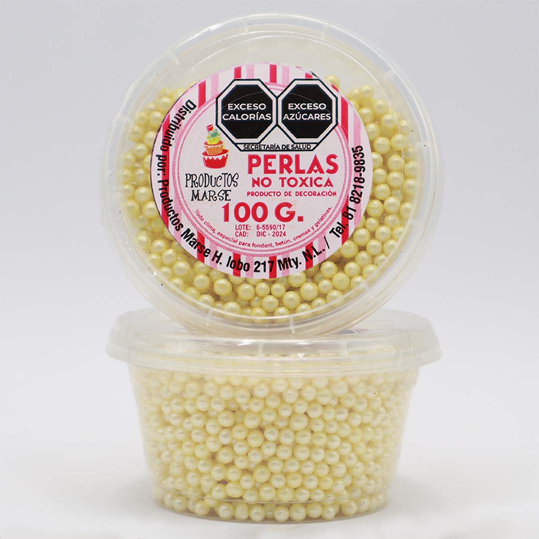 PERLA MATE MEDIANA AMARILLA 100 GR MARSE PM011