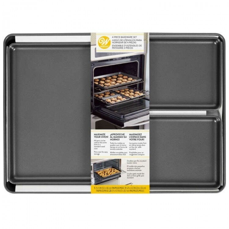 CHAROLAS PARA HORNEAR 4 PIEZAS WILTON