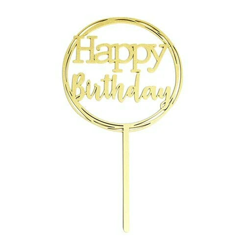 LETRERO HAPPY BIRTHDAY REDONDO BAKE DARLING