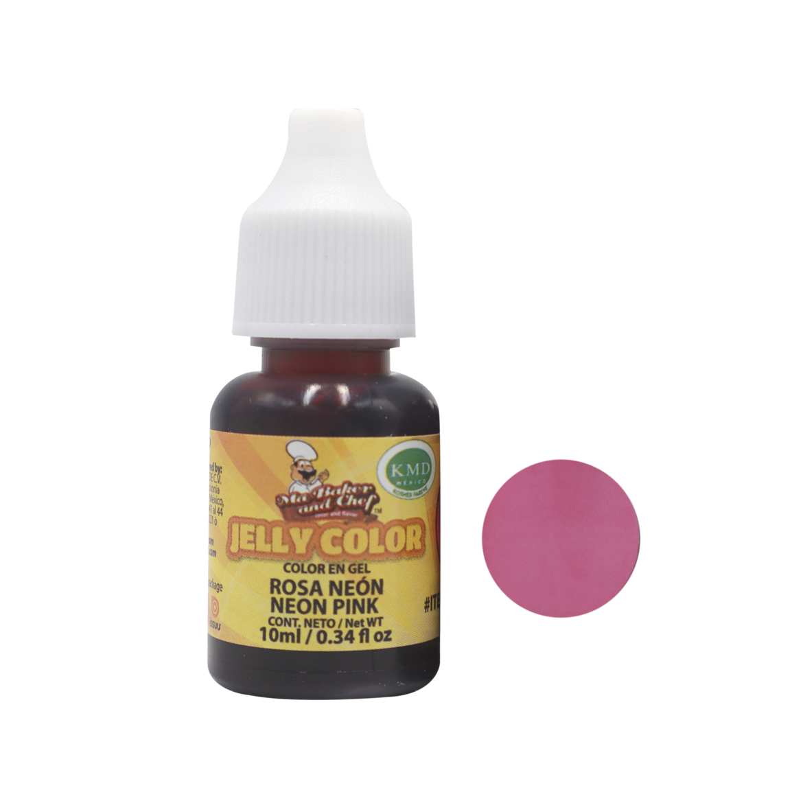 COLOR GEL ROSA NEON 10 ML MA BAKER