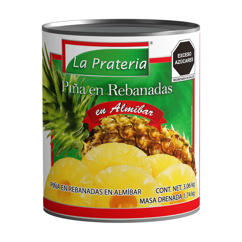 PIÑA EN REBANADAS LATA 3 KG PRATERIA – Distribuidora Del Pastelero