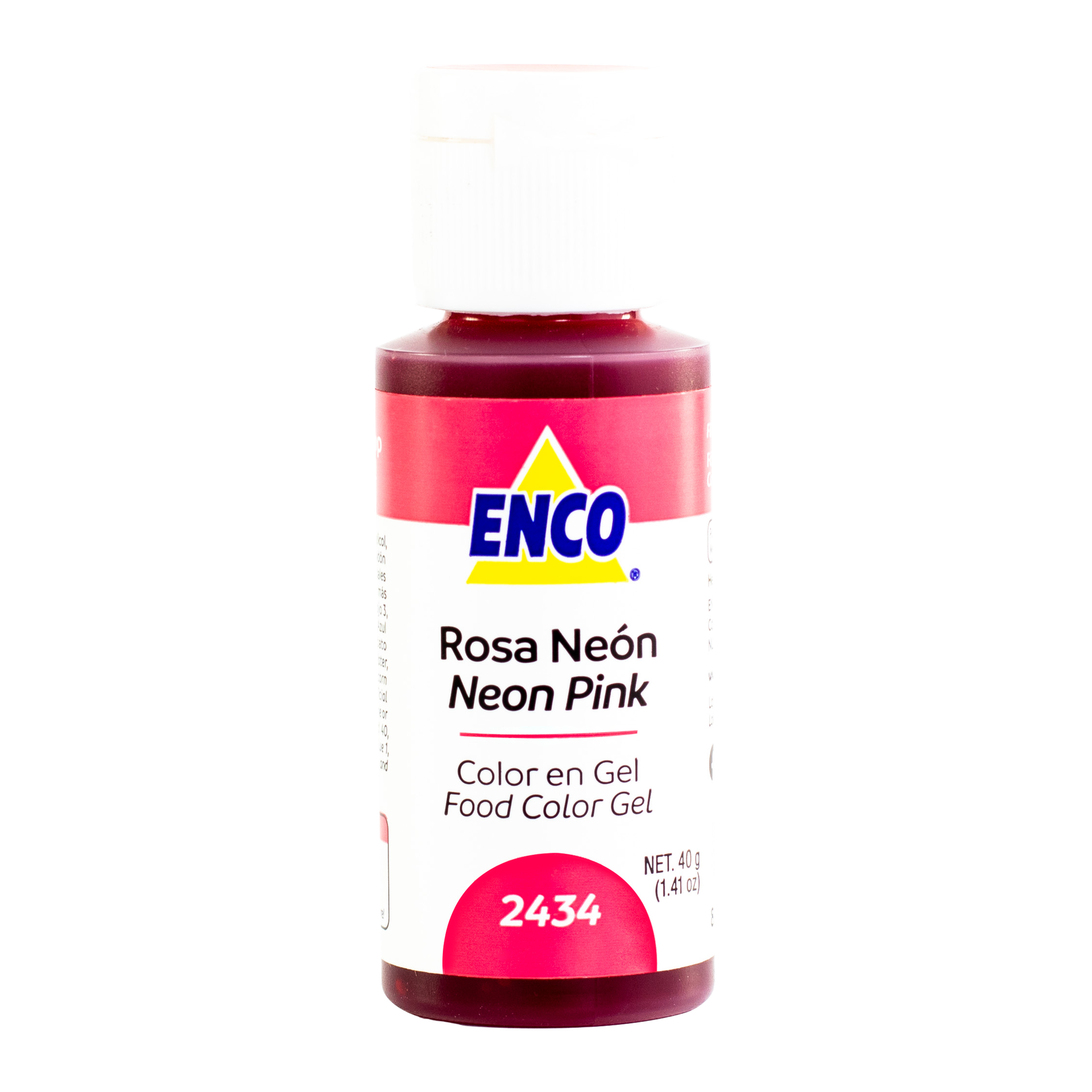 COLOR EN GEL ROSA NEON 40 GR ENCO