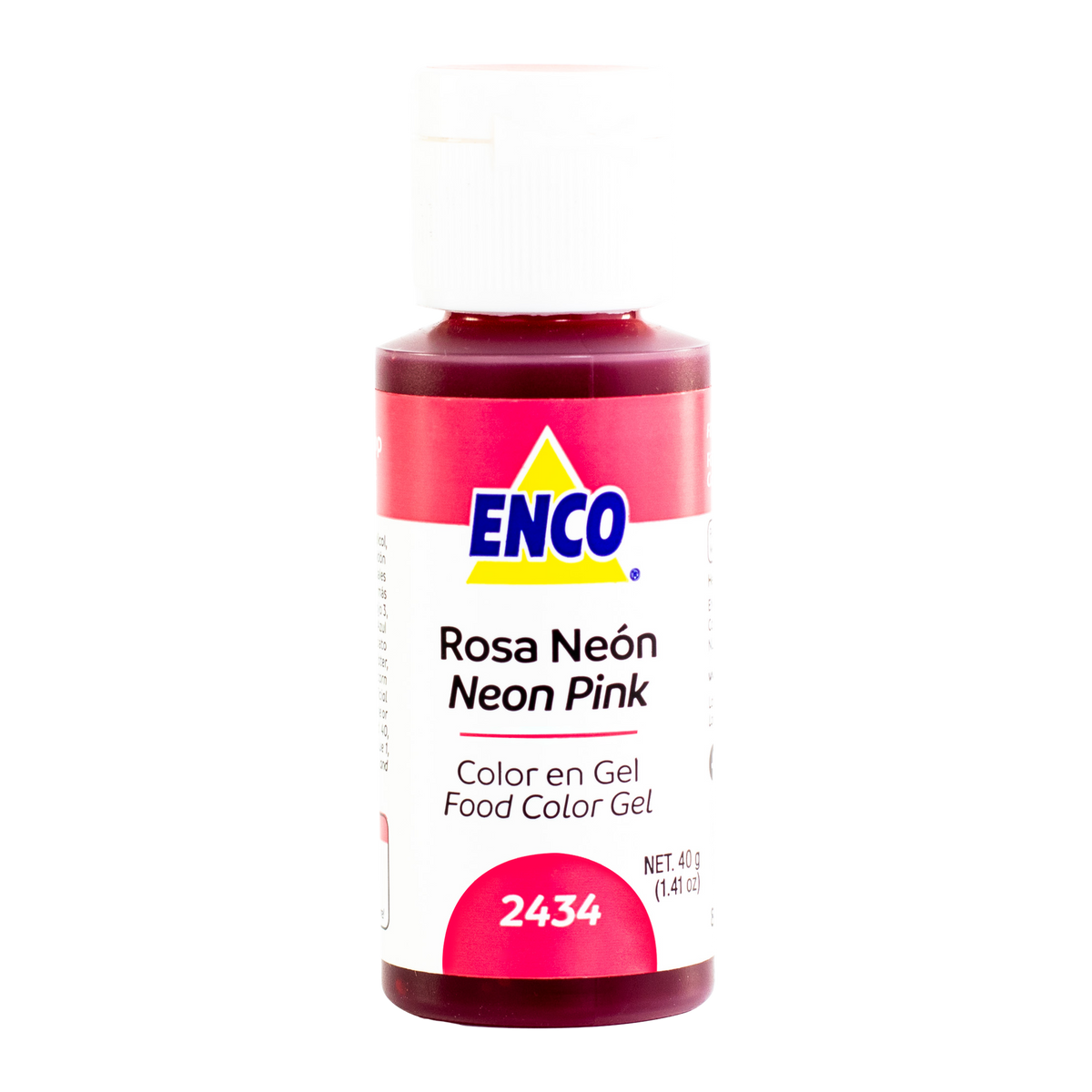 COLOR EN GEL ROSA NEON 40 GR ENCO – Distribuidora Del Pastelero