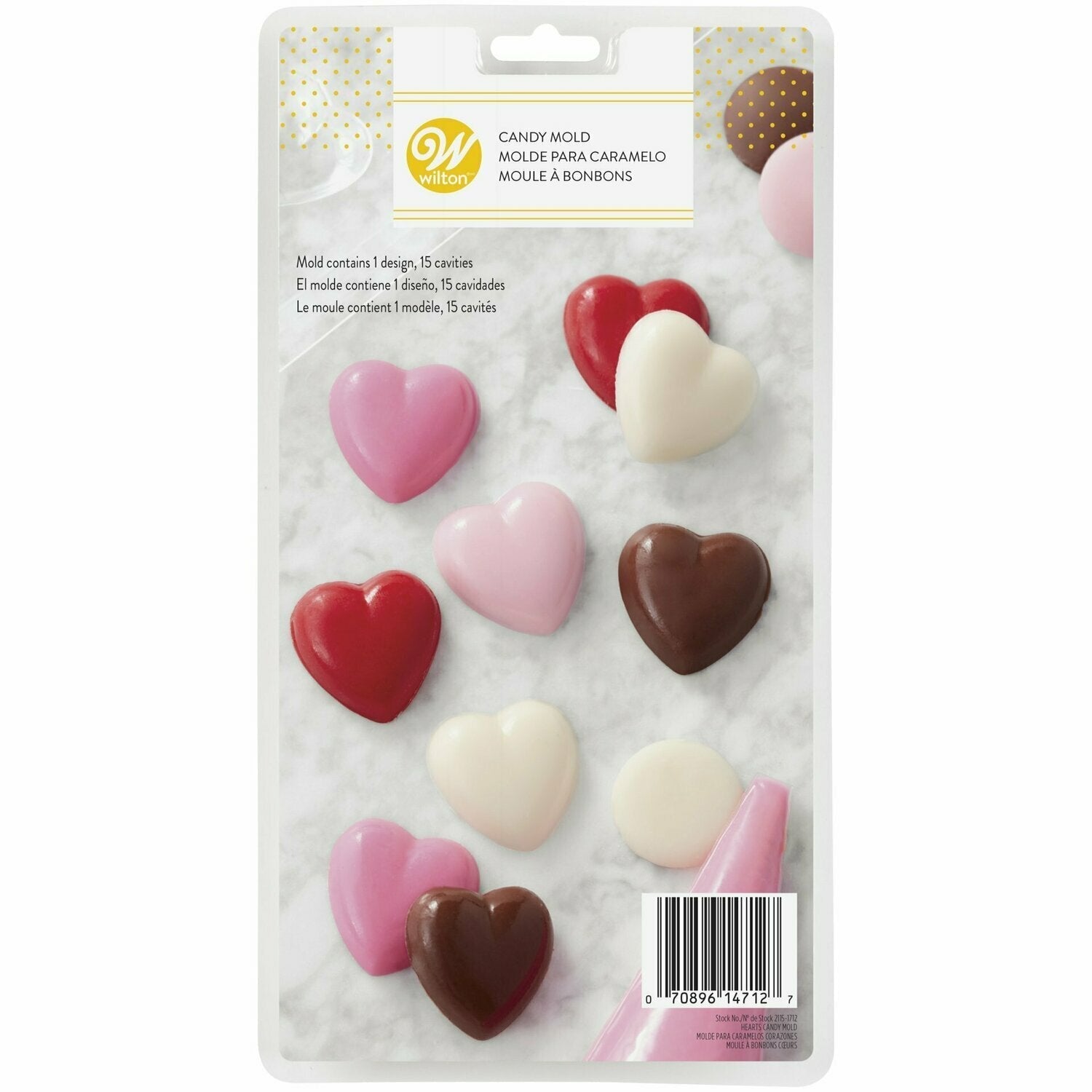 MOLDE PARA CHOCOLATE CORAZONES WILTON