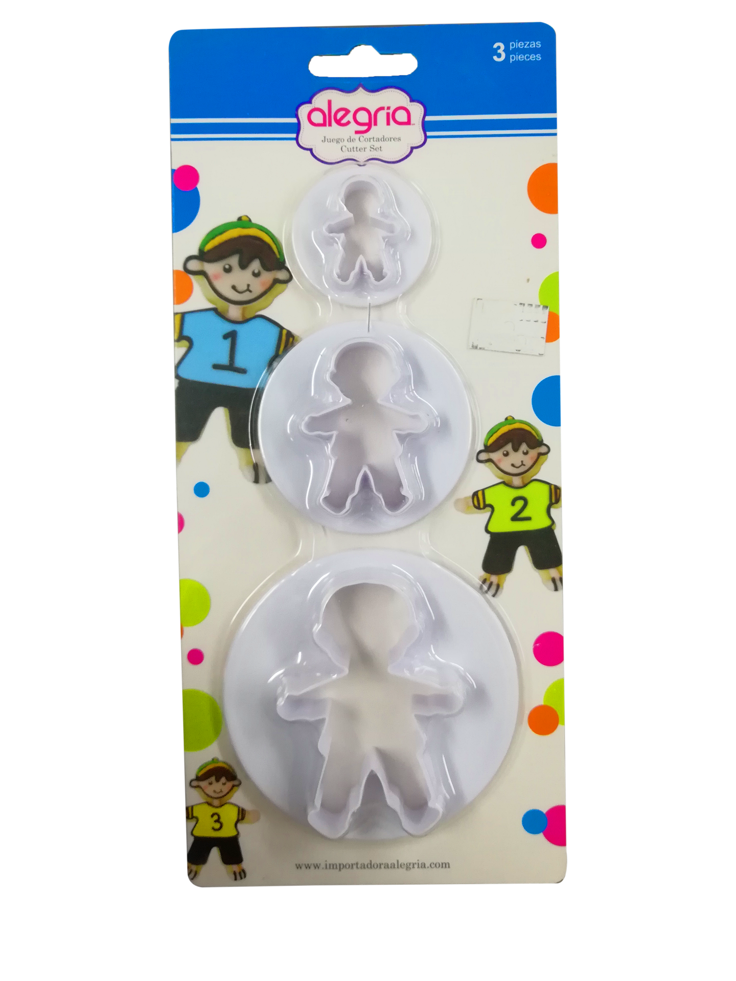 JUEGO DE CORTADORES DE PLASTICO NIÑOS 9 X 6.5 X4.3 CM